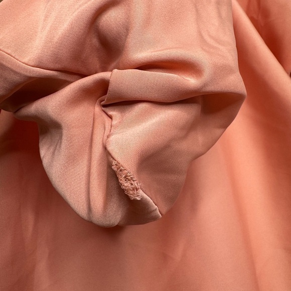Women’s Peach Colored Maxi Dress Kaftan Abaya Robe with Hood - Picture 5 of 9